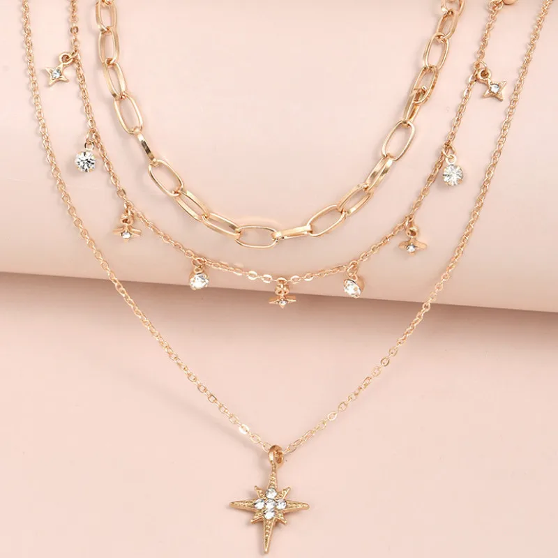 

Popular Fashion New Women's Multi-layer Star Pendant Necklace