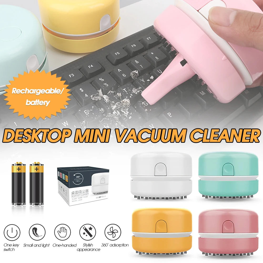 

Desktop Mini Vacuum Cleaner Cordless USB Charging Handheld Portable Vacuum Cleaner for Keyboard Desk Dust Collector Electronics