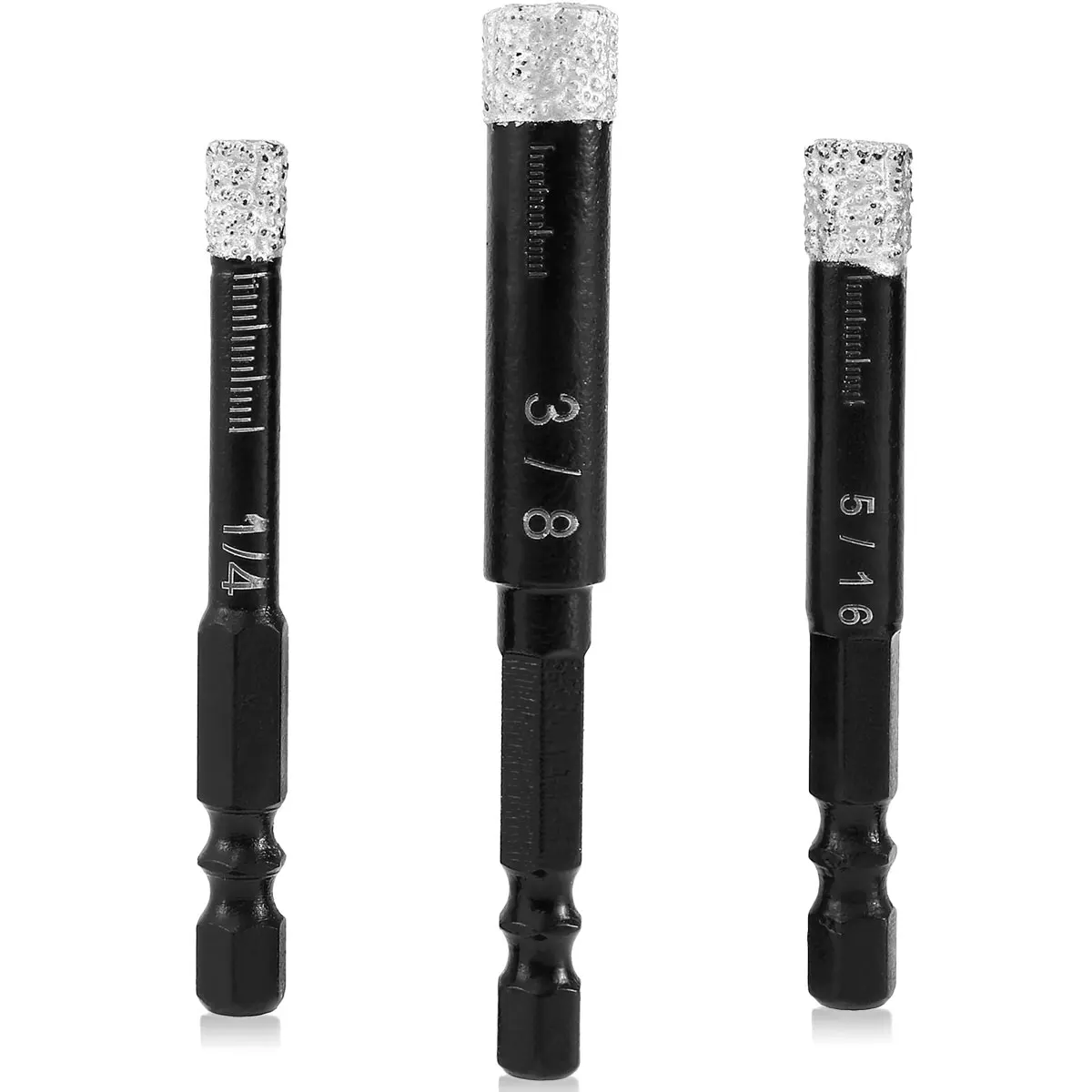 

6/8/10mm Vaccum Brazed Diamond Dry Drill Bits Hole Saw Cutter for Granite Marble Ceramic Tile Glass New