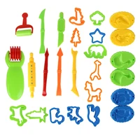 1set plastic play dough tools set toy educational colorful plasticine mold modeling clay kit slime toys for children toys