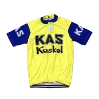 kas kaskol team 2 colors retro classic cycling jerseys racing bicycle summer short sleeve ropa ciclismo clothing maillot