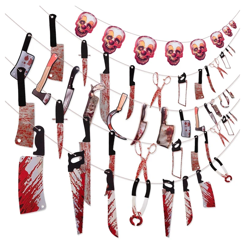 

Halloween Decorations Party 5 Set Bloody Party Garland Props Banner