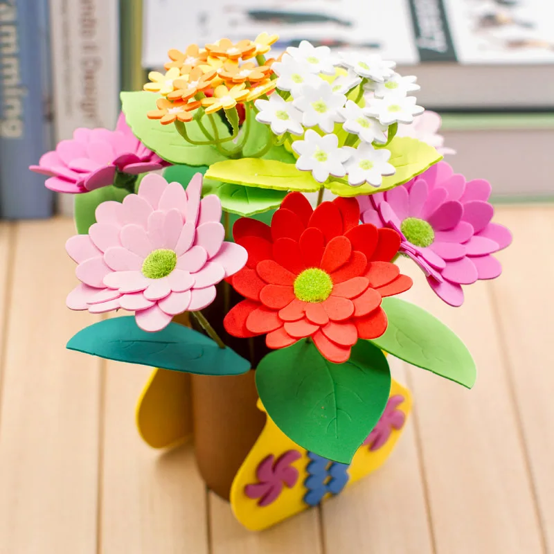Детские DIY Цветочные украшения не готовые детские развивающие игрушки пазл для