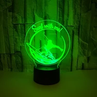 surfing sports 3d lamp led night light usb touch table lamp decoration party holiday indoor lighting figure lamp