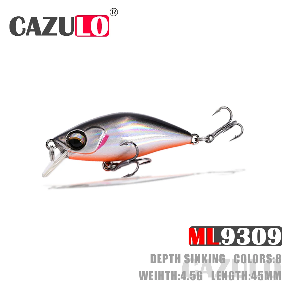 

Sinking Minnow Fishing Accessories Lures Isca Artificial Weights 4.5g 45mm Pesca Accesorios Mar Wobblers Carp Fish Tackle Leurre