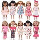 Одежда для кукол, платье на бретельках, разноцветная короткая юбка, летнее Повседневное платье для 14 дюймов Wellie Wisher и 32-34 см Paola Reina, игрушка для девочки