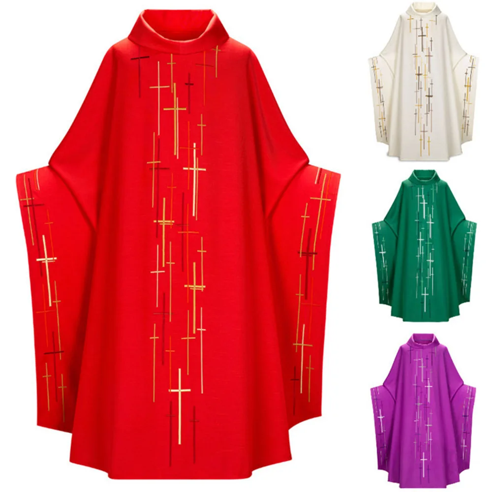 

Medieval Priest Monk Missionary Cloak Halloween Vampire Wizard Cape Prayer Robe Gown Carnival Knight Coat Party Cosplay Costume