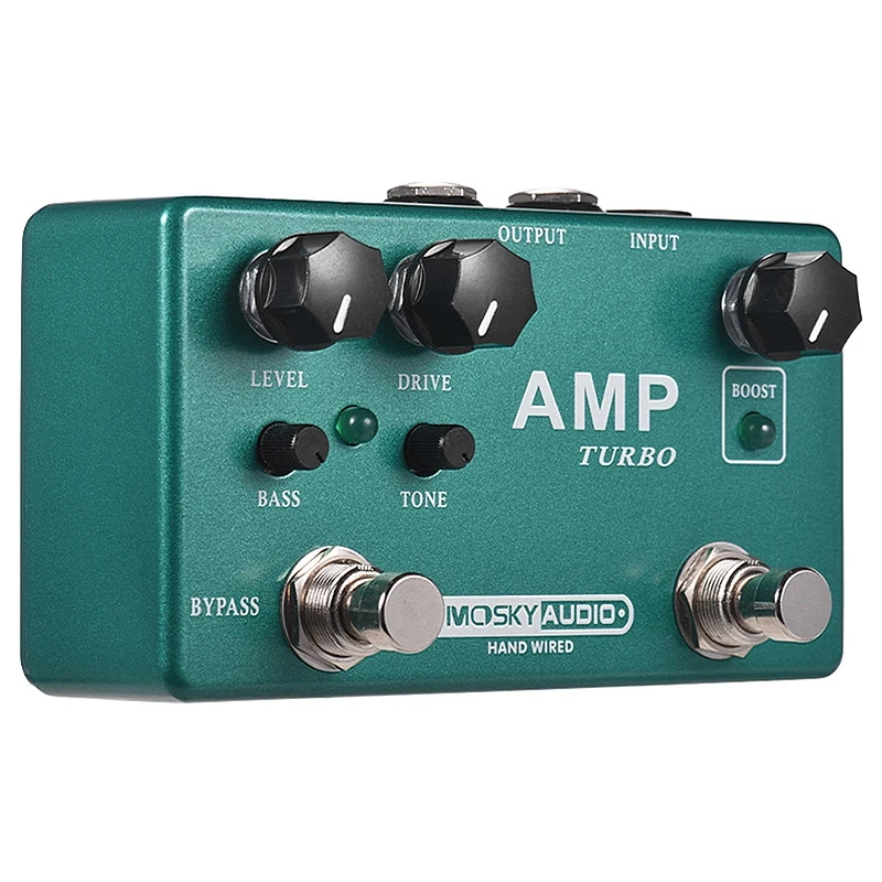 Mosky Amp турбо Гитара педаль эффектов 2 в 1 Boost Overdrive Effects True Bypass|Детали и аксессуары