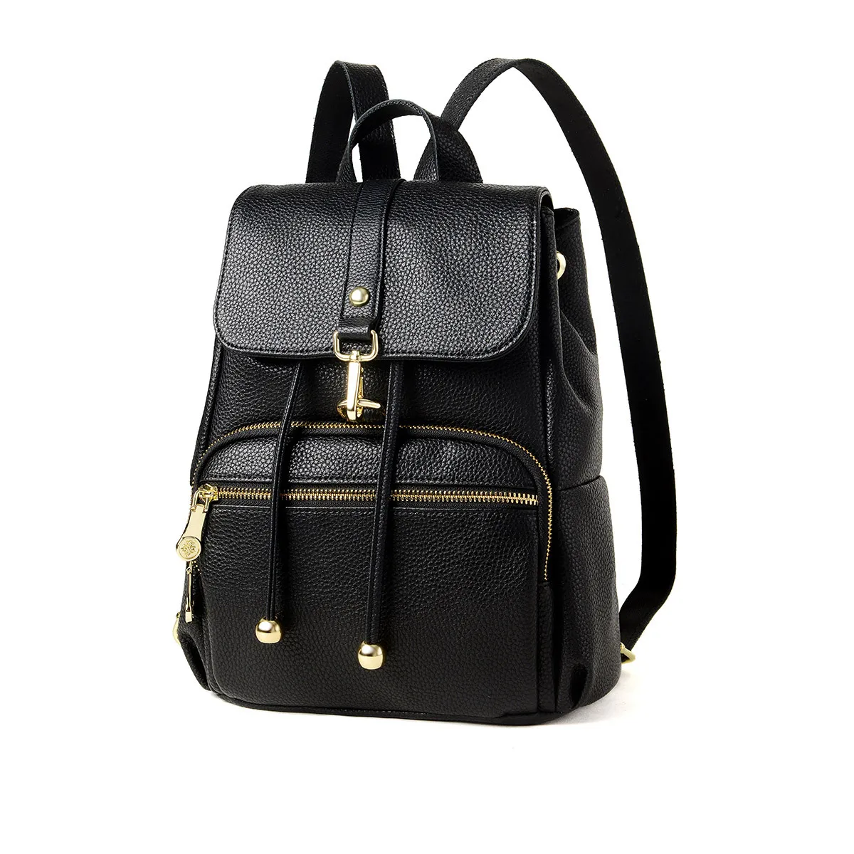 Женский ранец из натуральной воловьей кожи с простым рисунком элегантный модный