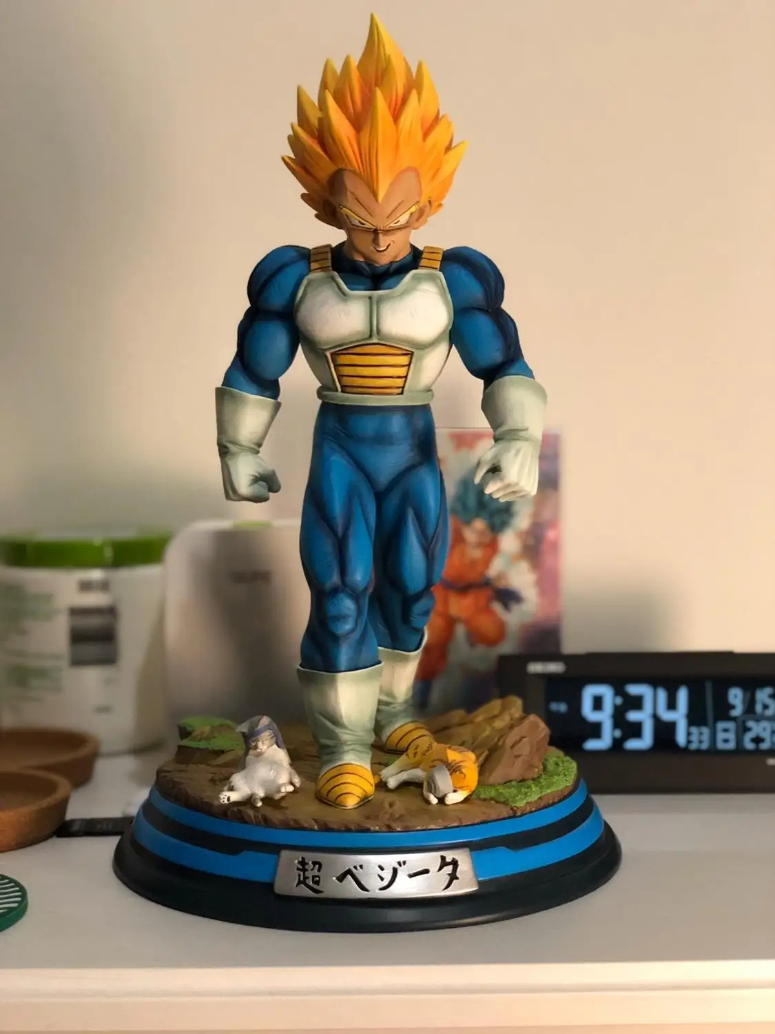 A COLOR Модель вееров Dragon Ball Z super saiyan 2 Вегета GK статуя смолы фигурка для коллекции - Цвет: A COLOR