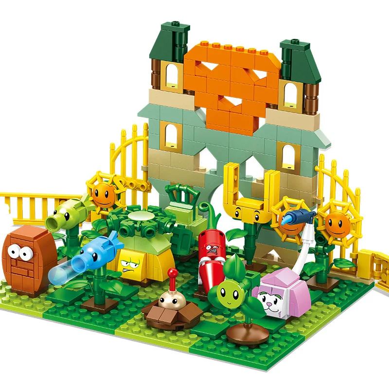 Экспертный Набор строительных блоков оружие зомби ферма лабиринт мини мутанты с