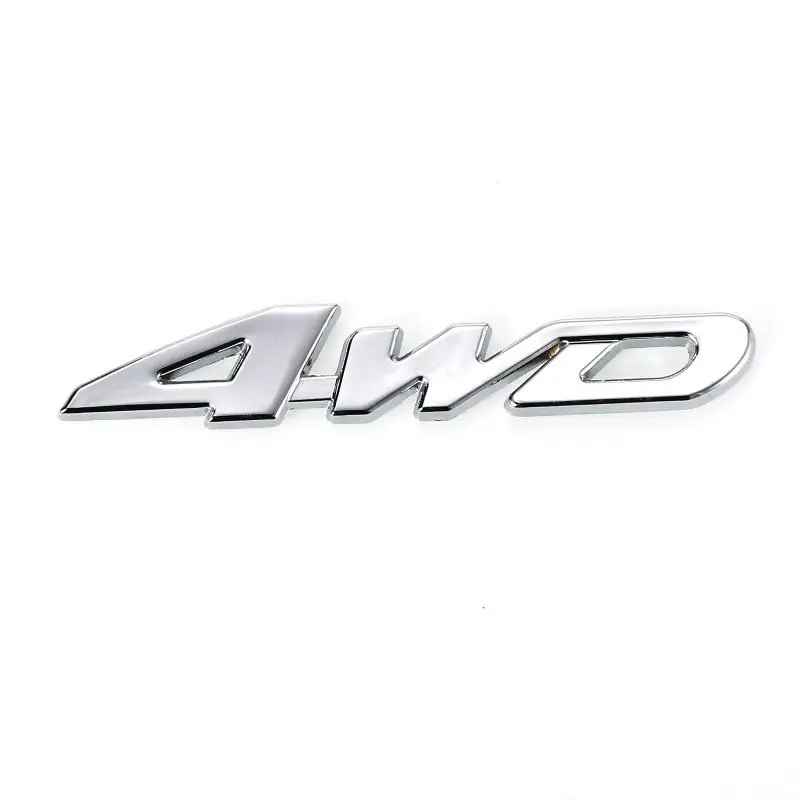 

3D Car Stickers 4WD Emblem Badge Drive Wheel Drive Auto Car Motor Sticker Decal Metal Chrome Exterior Accessories DIY Sticker