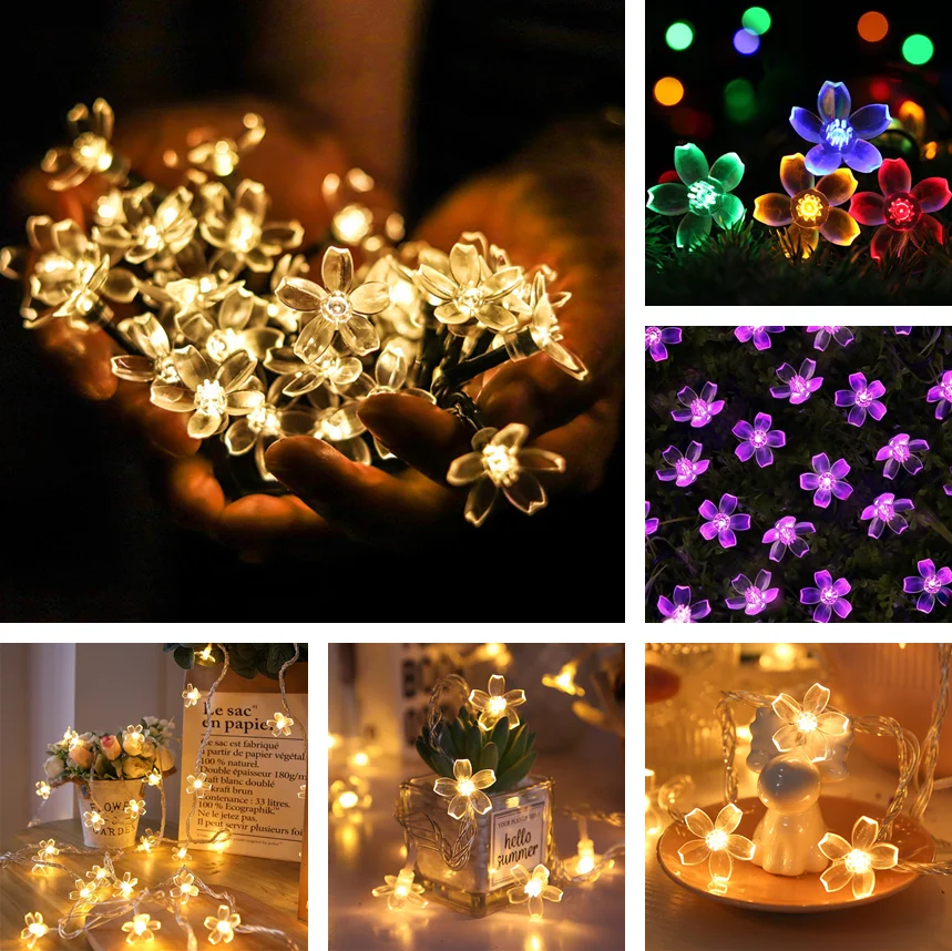 

New Year Outdoor Garland Light Led Lights Cherry Blossom Fairy Lights Christmas Lights Garden Decoration Outdoor Noel Navidad