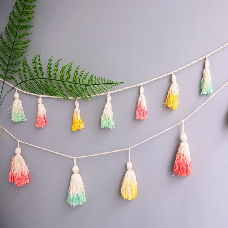 

Nordic Tassel Garland String Cotton Rope Wall Hanging Ornaments Room Decoration