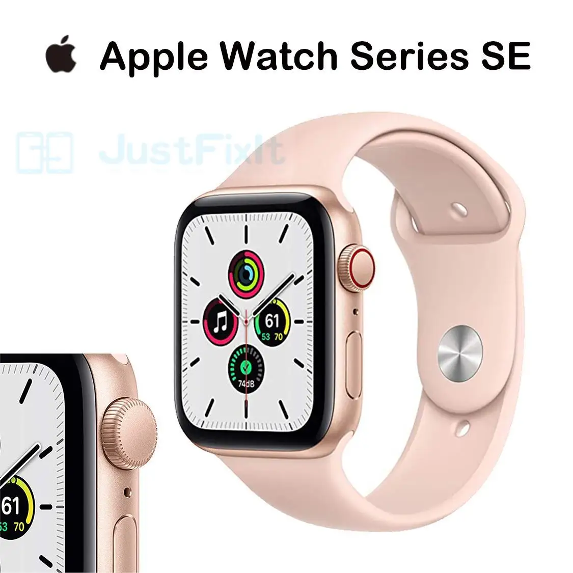 Get New Apple Watch Series SE GPS + Cellular 40MM/44MM SMART WATCH IWatch Aluminum Case Sport Band