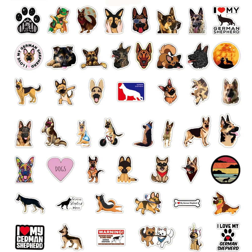 Наклейки в виде немецкой овчарки водостойкие 10/30/50 шт. | Игрушки и хобби