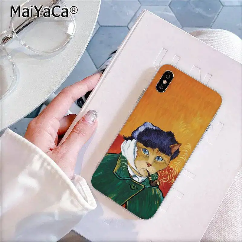 A14 MaiYaCa Italia русский MonaLisa арт любовь к своему Толстому коту собаке чехол для телефона для iPhone 11 pro 8 7 6 6S Plus X XS MAX 5 5S SE XR - Цвет: A14