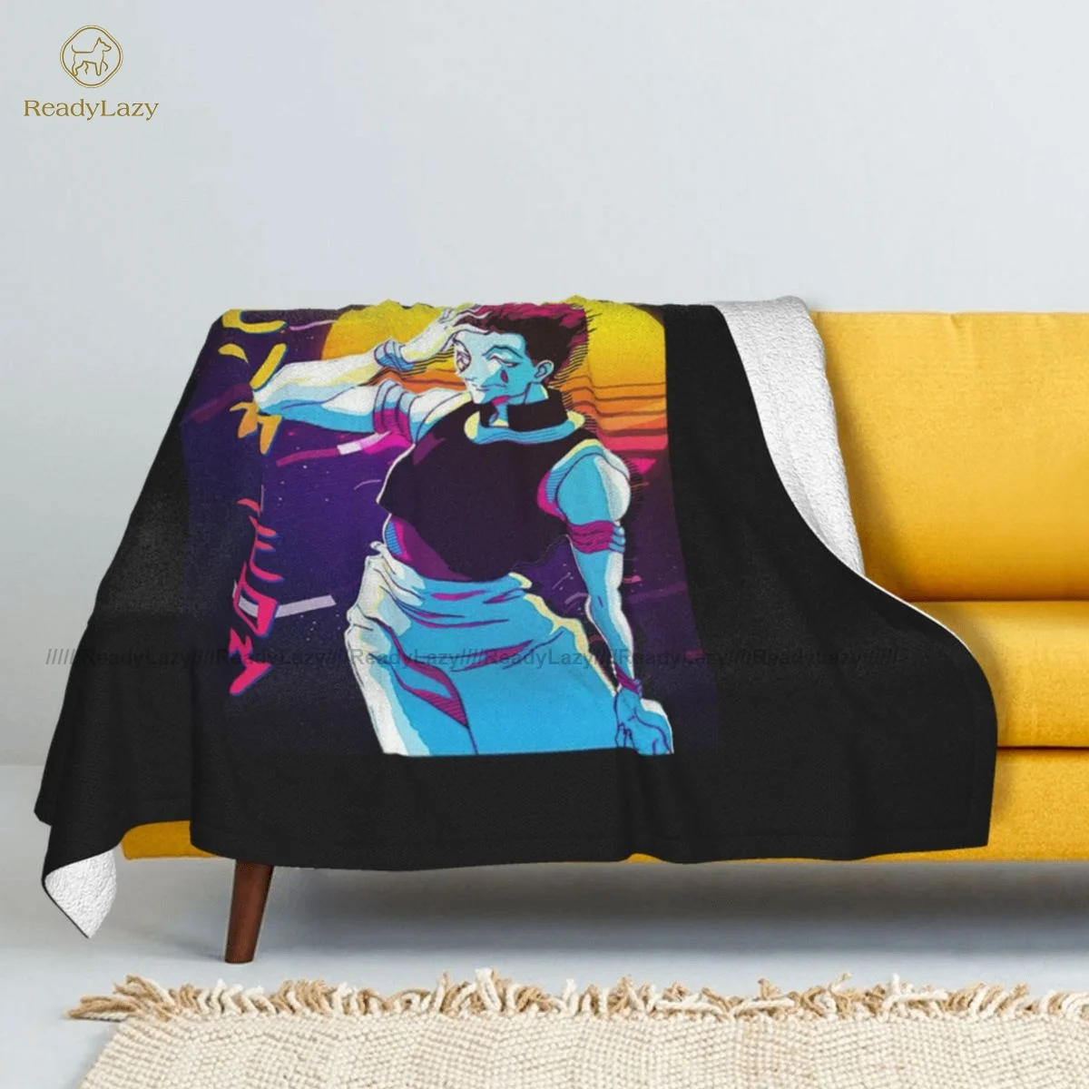 

Hisoka Blanket Cozy Sherpa Fleece Blanket Armchair Soft Fashion Bedspread