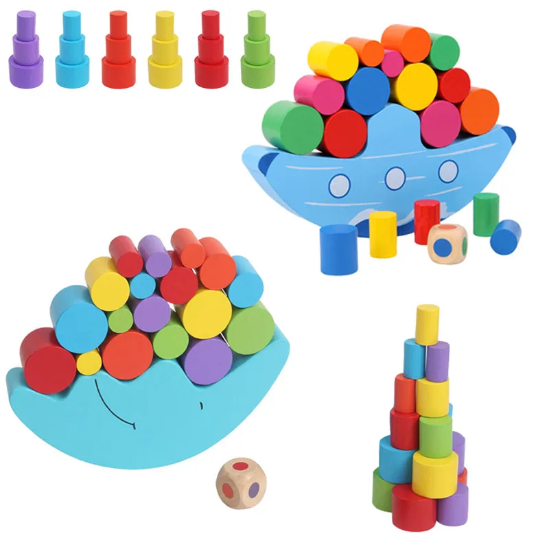 Деревянный лунный центрирующая втулка игрушка Монтессори раннего образования