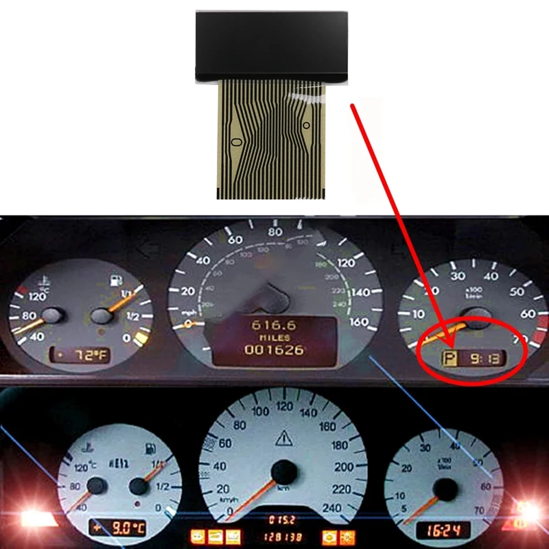 

Car Right LCD Screen Air-Con Information Display for Mercedes Benz E-Class W210 CLK-Class W208 SLK-Class R170 W202