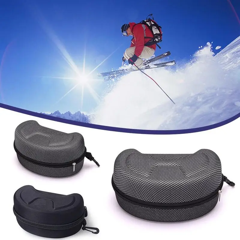 

Protection Ski Eyewear Case Snowboard Skiing Goggles Hard Sunglasses Case Carrying EVA Zipper Box S6Y3