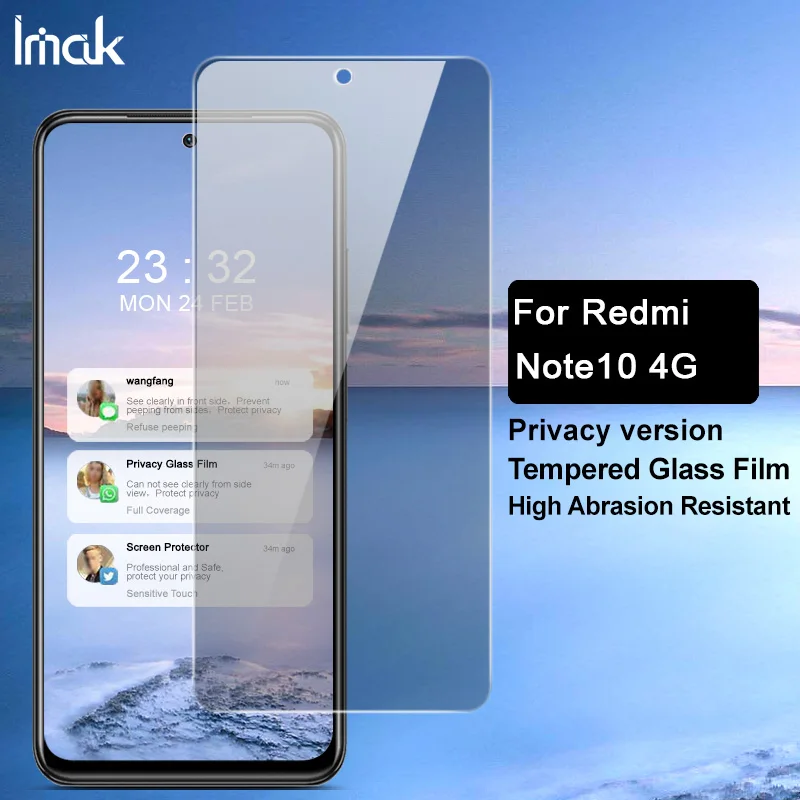 

Для RedMi Note 10 4G 5G Glass IMAK тонированное защитное закаленное стекло для Redmi Note 10S полное покрытие защита экрана