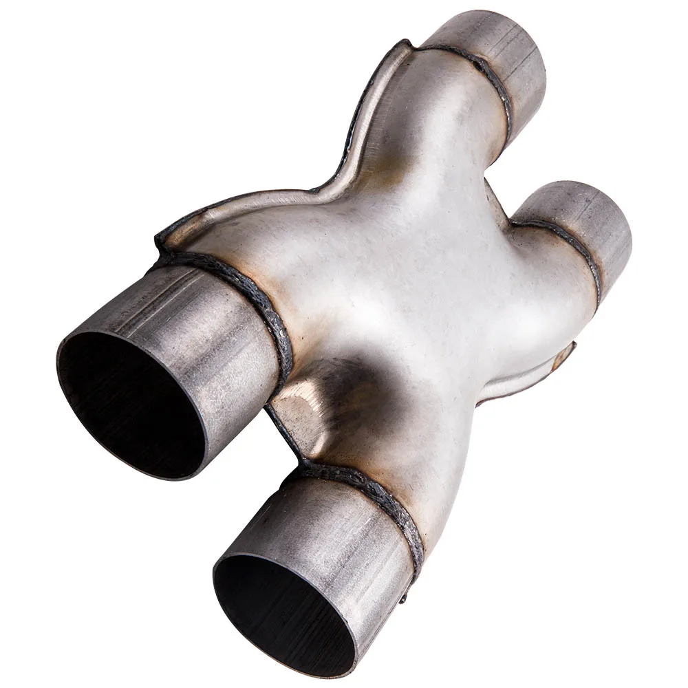 

MAXPEEDINGRODS Универсальный кроссовер X-Pipe 2,5 дюйма двойной вход/выход X-Pipe 2,5 дюйма выхлопной наконечник
