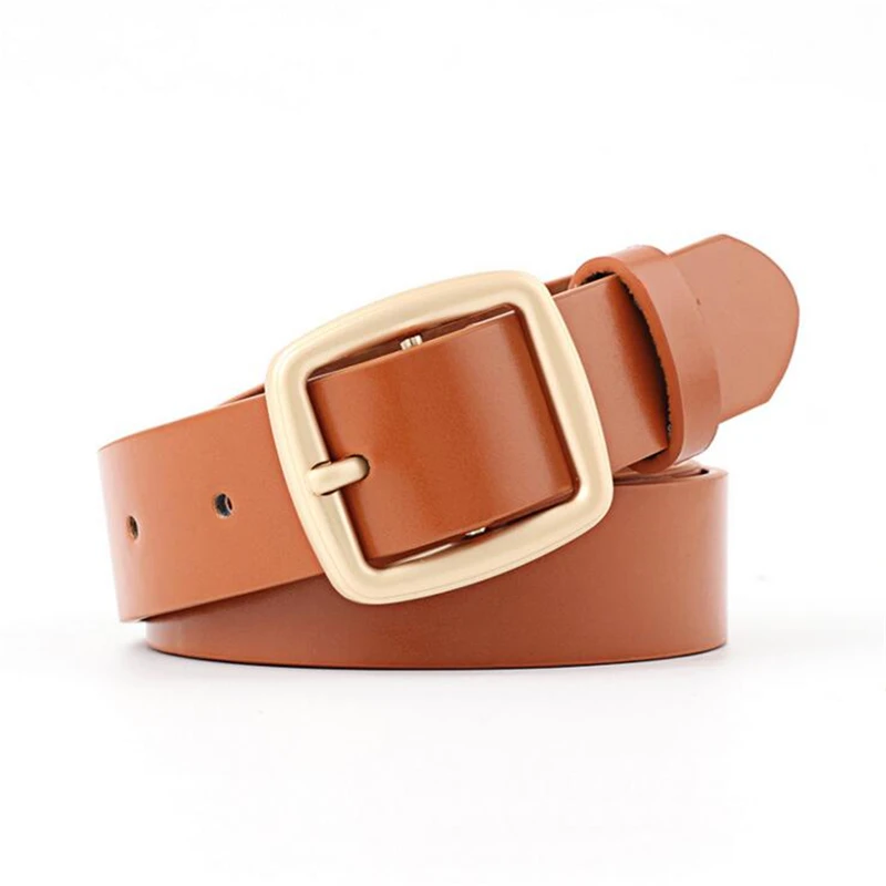

JXQBSYDK Brand Women Belts Fashion Pin Buckle Female Belts Imitation Leather PU Belts