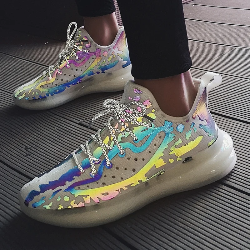 Новинка 2020 яркая мужская обувь сетчатые дышащие мужские кроссовки удобная