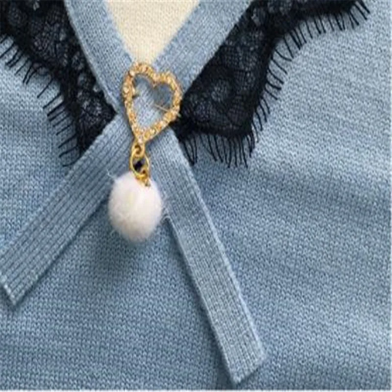 

Sweet Women Sweater Pullovers Spring2020Short Knitted Tops Jumper Bow Patchwork Lace Pull Femme Hiver Long Sleeve Knitwear M375