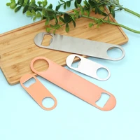 stainless steel bottle opener silver rose gold kitchen bar tools beer cap lid drinking accessories durable mini flat openers