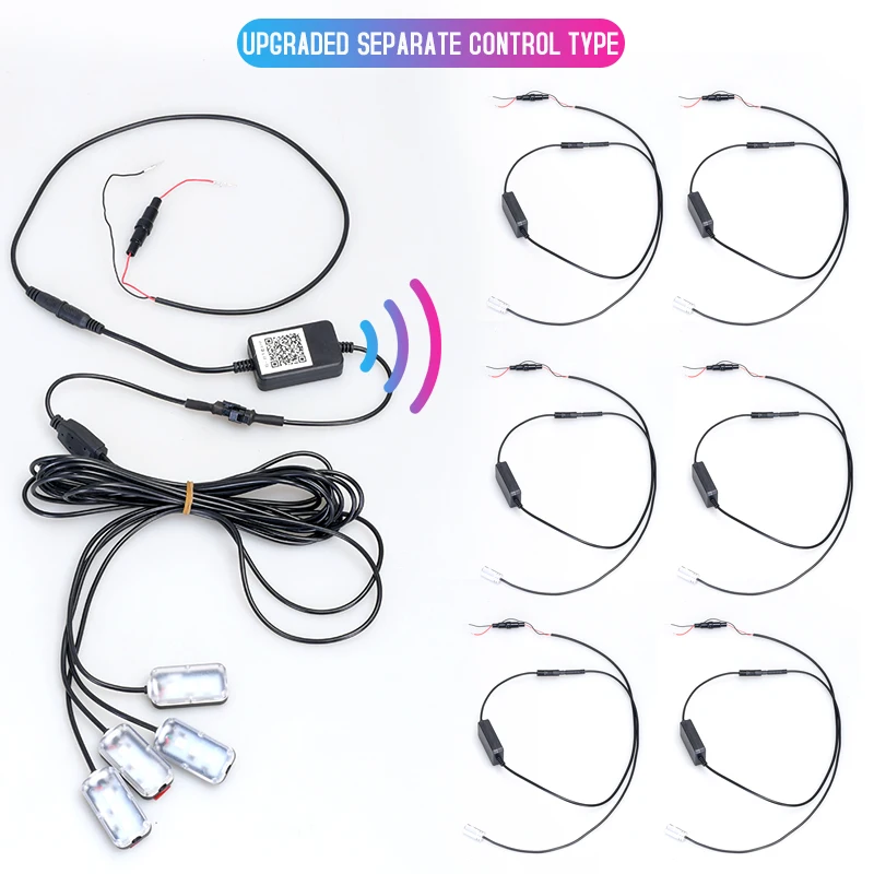 

Car interior LED atmosphere light RGB APP multi-mode remote control dashboard central control door decoration light supplies