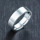 Модные кольца из нержавеющей стали серебряного цвета для женщин обручальные кольца мужские ювелирные изделия ширина 6 мм