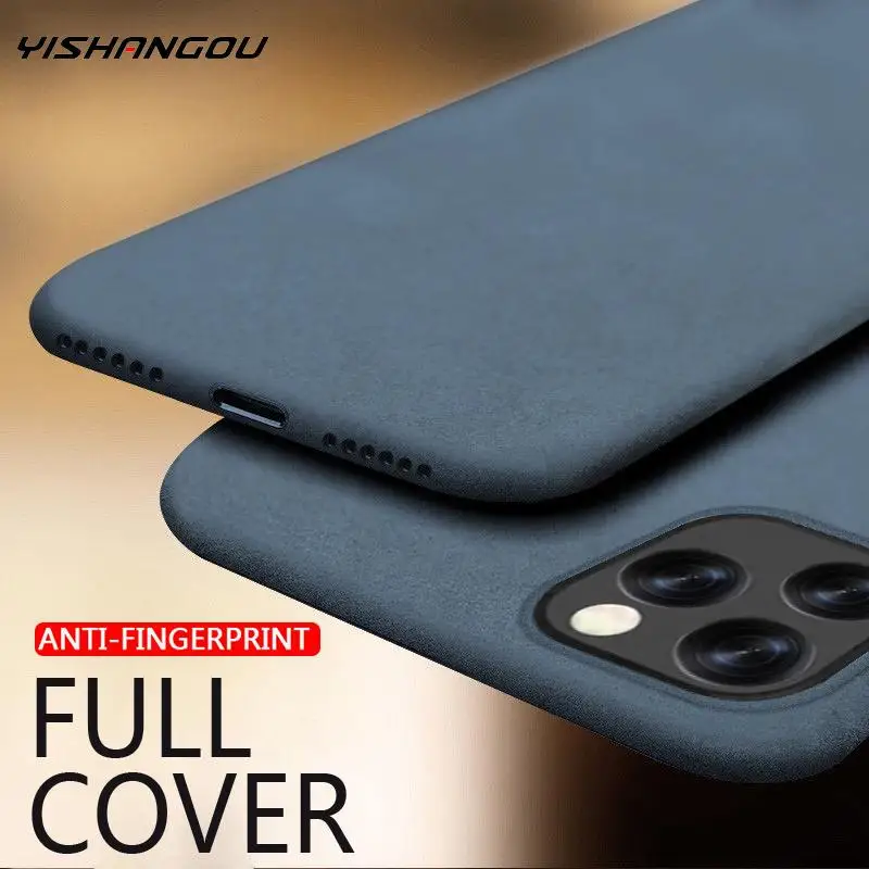 

Sandstone Matte Slim Soft Silicone Case For iPhone 11 12 13 14 Pro Max XR XS 8 7 6s 14 Plus Scrub Back For iPhone 13 11 SE 2020