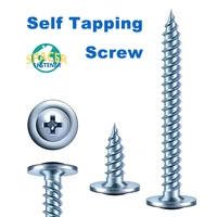 self tapping screws phillips truss head with washer zinc plated sheet metal screw fasteners bolts for wood and metal