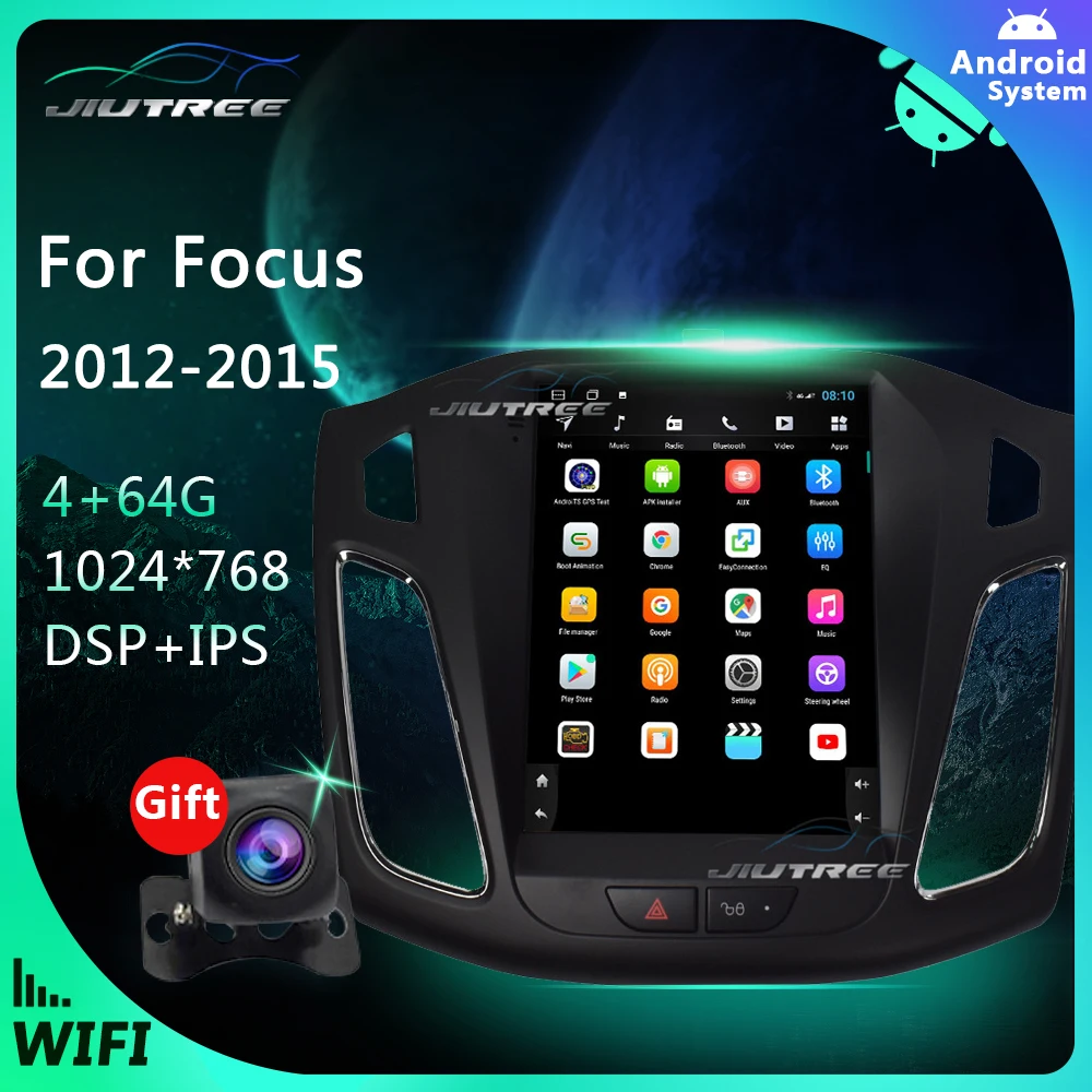 

Автомагнитола 2 din Android для Ford Focus 2012, 2013, 2014, 2015, мультимедийный плеер, GPS-навигация, стереоприемник с DVR Carplay