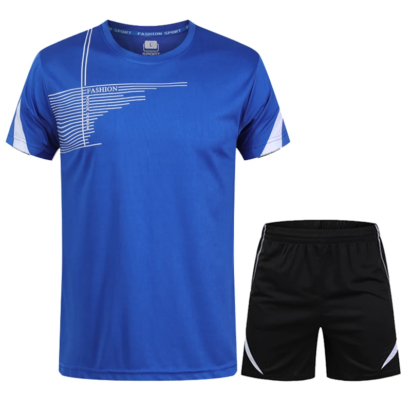 Мужской спортивный костюм для спортзала фитнеса дышащий комплект бега и мужской