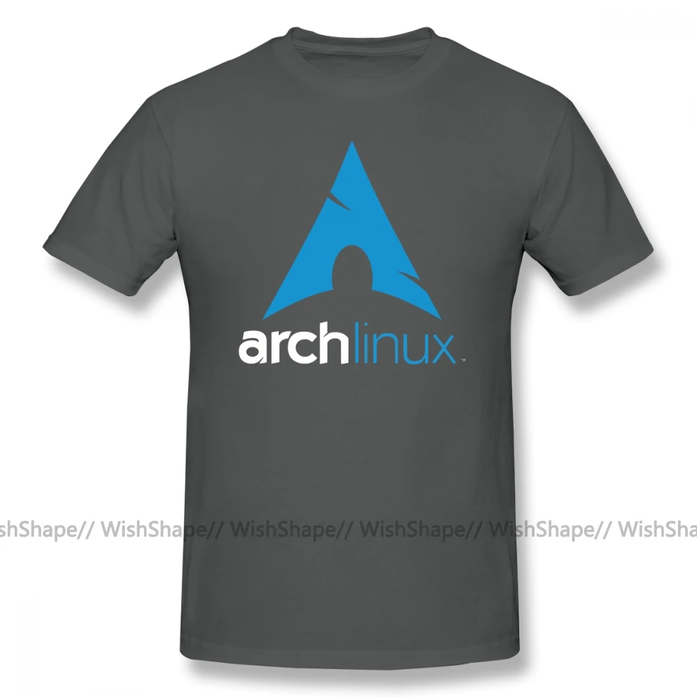 Linux футболка Arch Linux, Мужская футболка с буквенным принтом, базовая футболка, забавные повседневные футболки с коротким рукавом, уличная одежда
