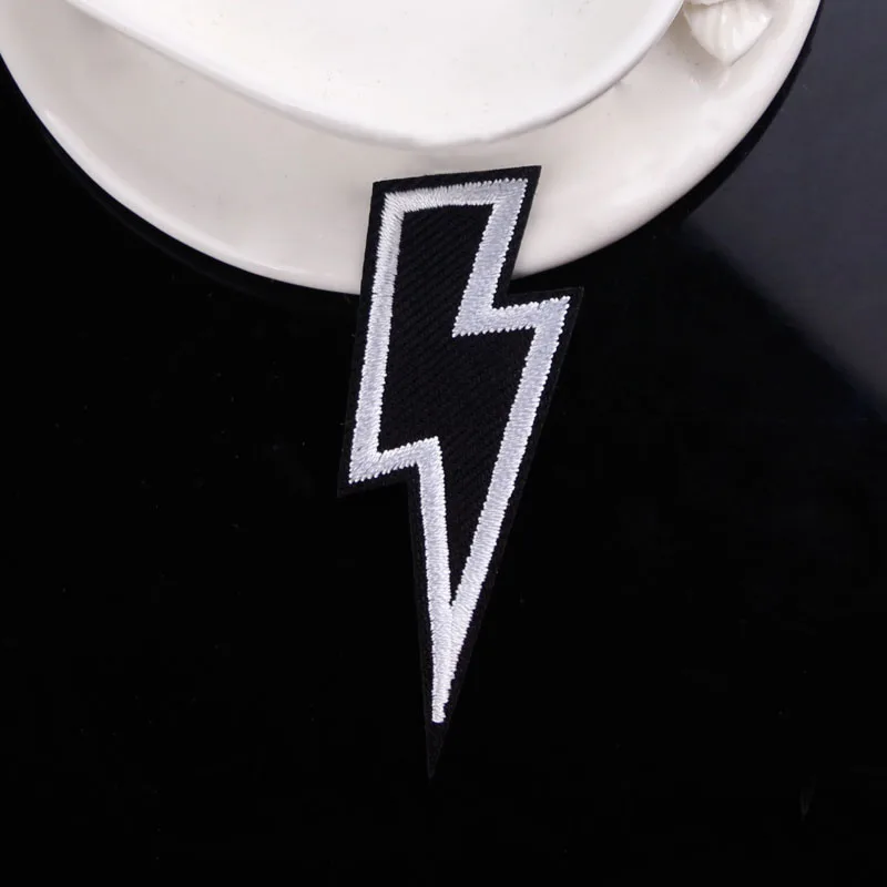 Lightning нашивка в стиле панк для костюмы Утюг на вышитые шить и симпатичными