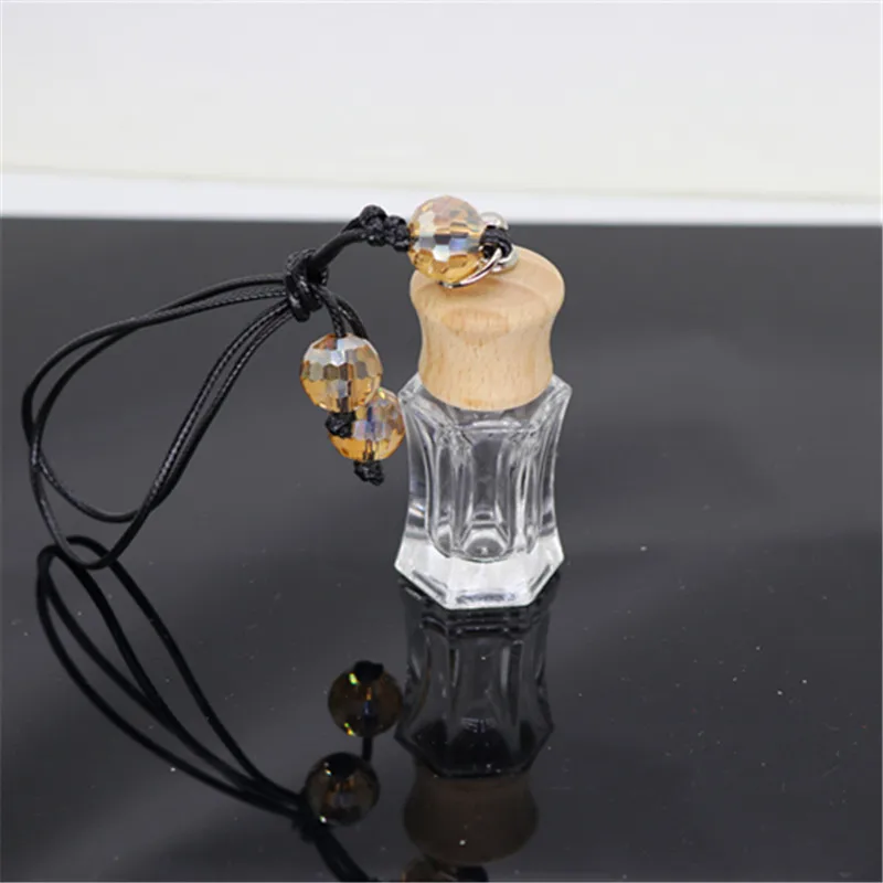 

6ML-10ML Exquisite Beaded Glass Perfume Pendant Car Hanging Essential Oil Bottle 100PCS/LOT