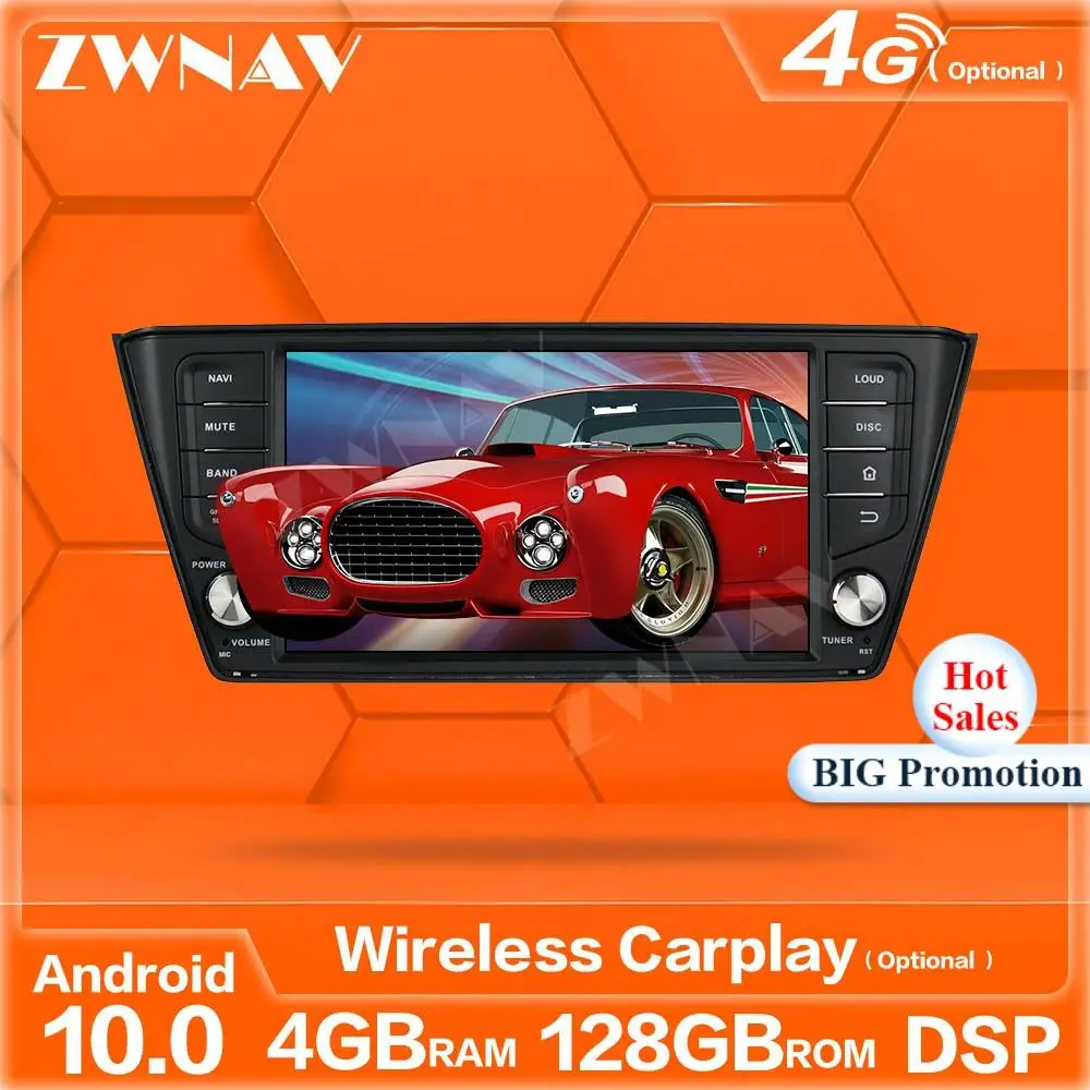 

128GB Wireless Carplay Android Screen Multimedia Player For Skoda Fabia NJ3 2015 2016 2017 2018 GPS Navi Audio Radio Head Unit