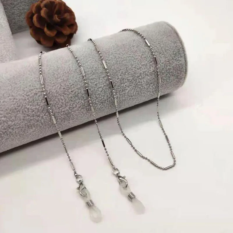 Минималистский Стиль черно-белую бисерная цепь очки с цепочкой шнурки для чтения