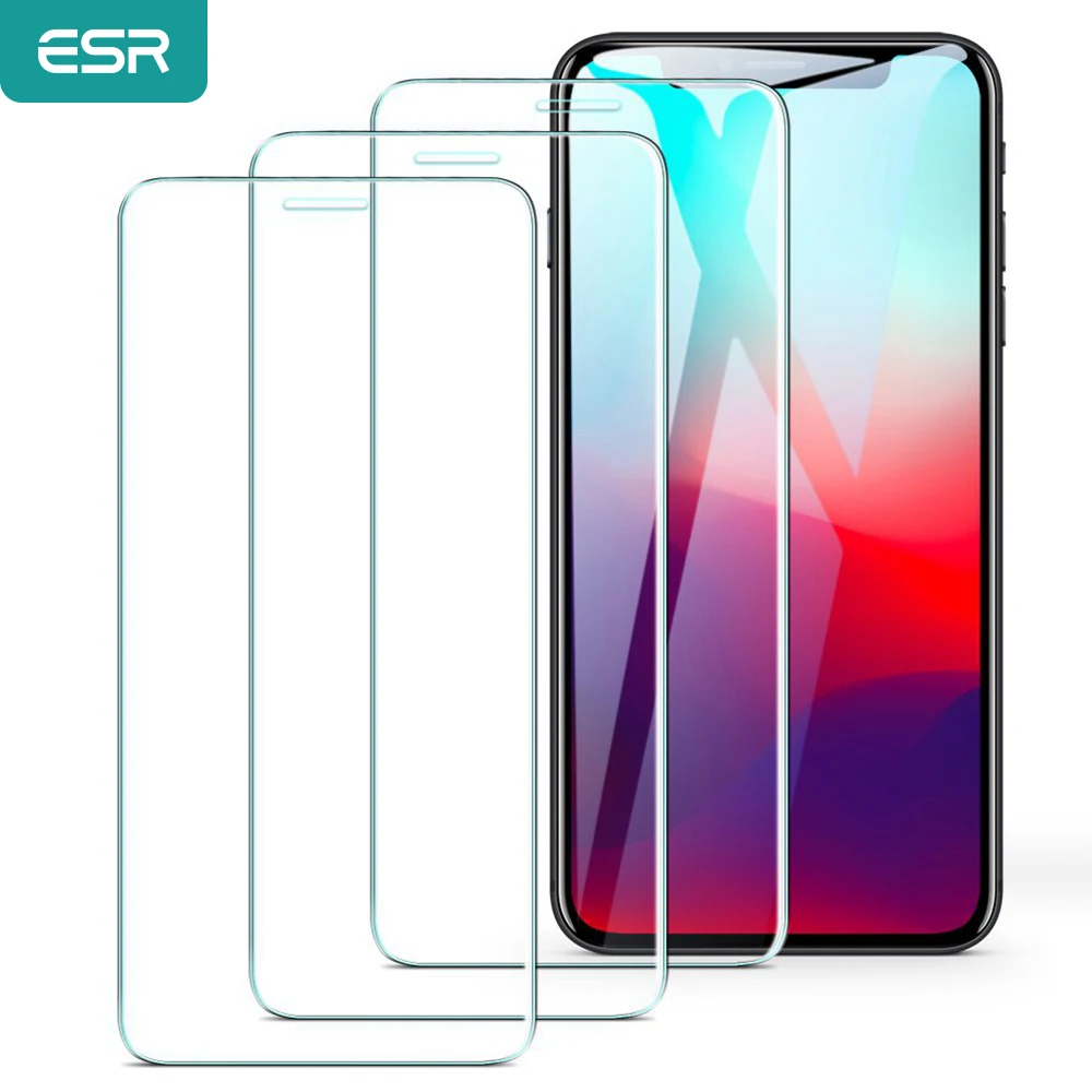 2 шт. Защитное стекло для экрана iPhone 11 Pro Max 2019 X XS XR Max|Защитные стёкла и плёнки