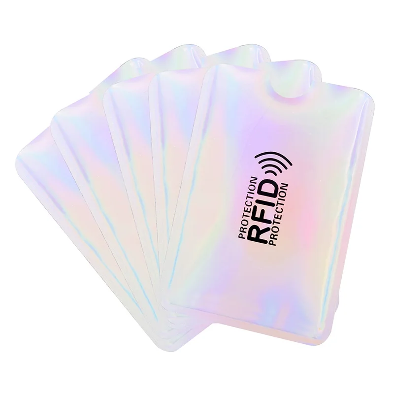 Нержавеющая сталь металлический корпус для Карт Коробка для мужчин и женщин бизнес кредитный держатель для карт кошелек Обложка Портмоне алюминиевый держатель - Цвет: 5 pcs Sliver