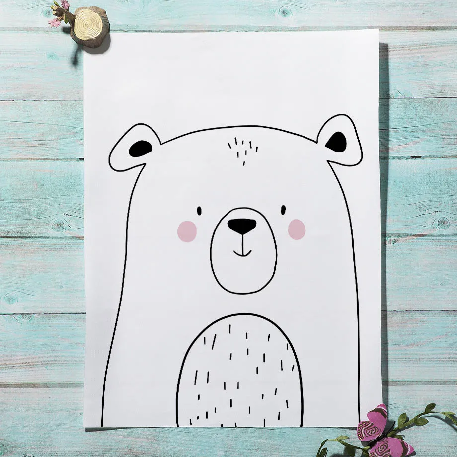 

Lion Rabbit Bear Elephant Raccoon Wall Art Canvas Painting Nordic Posters And Prints Nursery Wall Pictures Baby Kids Room Decor