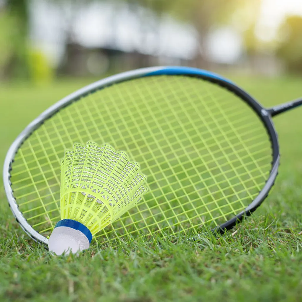 Профессиональный мяч для бадминтона украшенный желтыми перьями нейлоновые