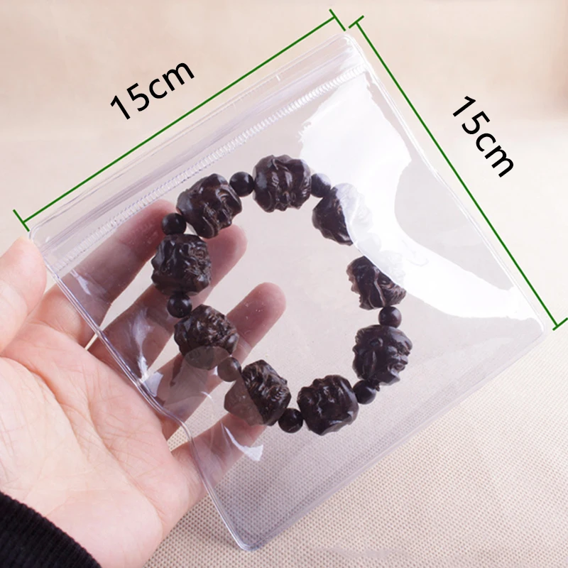 10 шт Мини Прозрачный самоуплотняющийся мешок с замком-молнией Толстый ПВХ