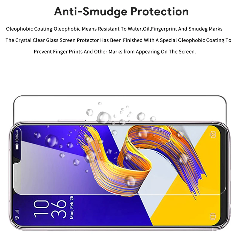 Защитное стекло закаленное для Asus Zenfone Go 5 Lite 5Z 9H HD ZB452KG ZB500KL ZB551KL ZC500TG ZC600KL ZE620KL |