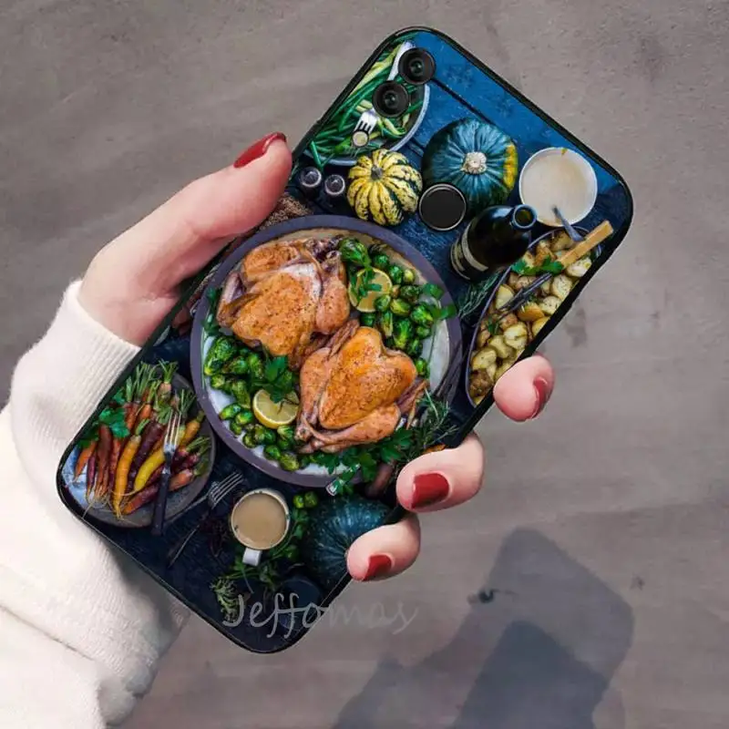 

Gourmet food make people hungry Phone Case For Huawei Honor view 7a5.45inch 7c5.7inch 8x 8a 8c 9 9x 10 20 10i 20i lite pro