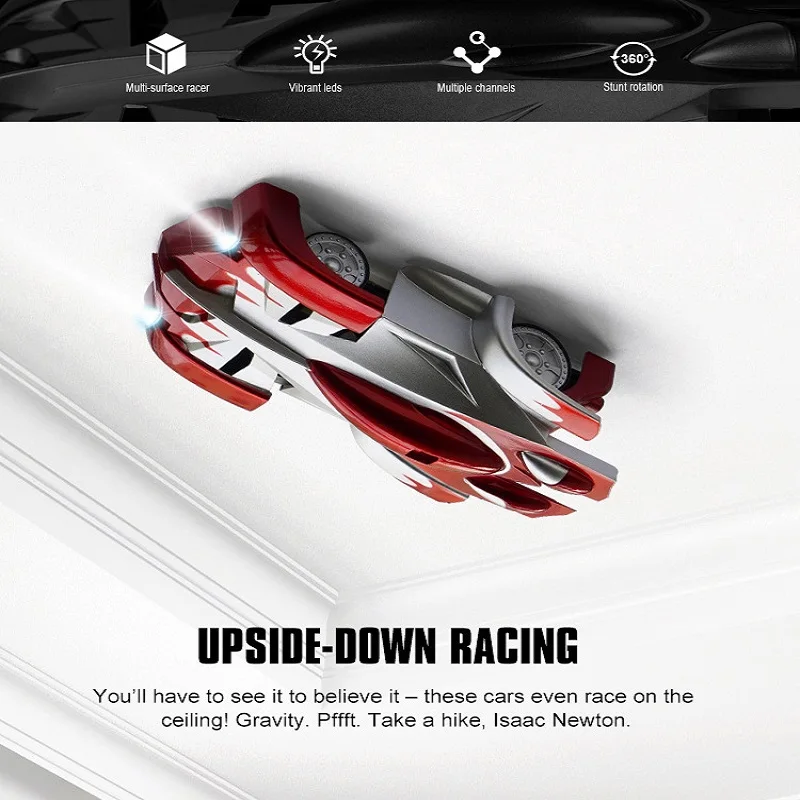 

RC Car Wall Climbing Remote Control With LED Lights 360 Degree Rotating Stunt Toys Antigravity Gift For Children Boys
